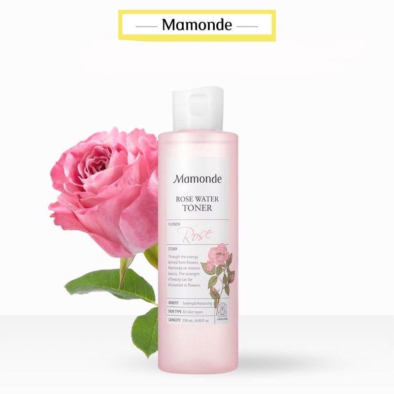 [Chai lớn 250ml] Nước hoa hồng Mamonde Rose Water 250ml