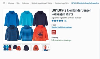 Set áo cổ lọ Lupilu xuất Đức