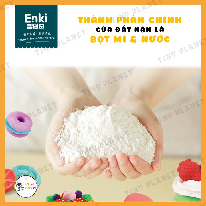 Set đồ chơi đất nặn làm mỳ Ý Enki 23 món