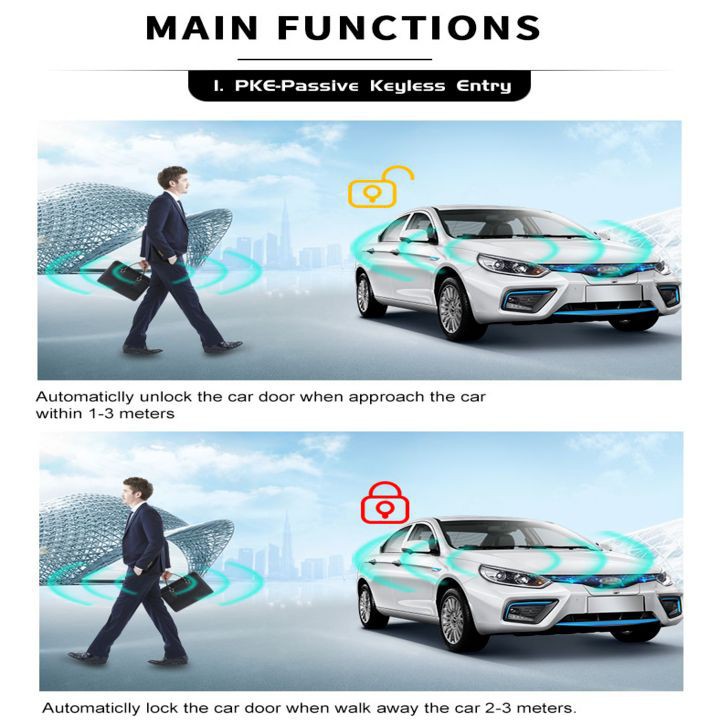 Bộ chìa khóa thông minh OVI START-STOP điều khiển từ xa dành cho ô tô Hyundai - Mã: OVI-EF007 - Hàng Nhập Khẩu