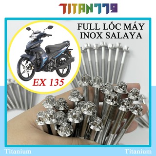   252  Full bộ 21 hoặc 24 ốc lốc máy xe EX EXITER 135 150 155 inox SALAYA salaza salaya mẫu sao mẫu thái 