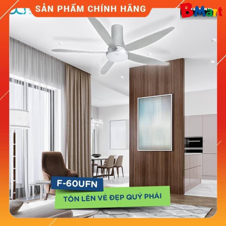 [FreeShip] Quạt trần cao cấp 5 cánh Panasonic có đèn F-60UFN - có điều khiển , Hàng chính hãng - Bảo hành 12 tháng  - BM