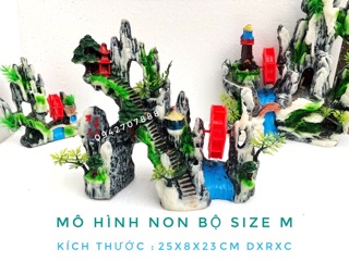 Mô hình núi đá hòn non bộ trang trí bể cá