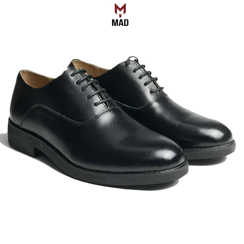 Giày tây công sở Plain Oxford MAD Black 02 nam buộc dây da bò cao cấp chính hãng uy tín chất lượng giá rẻ nhất hà nội