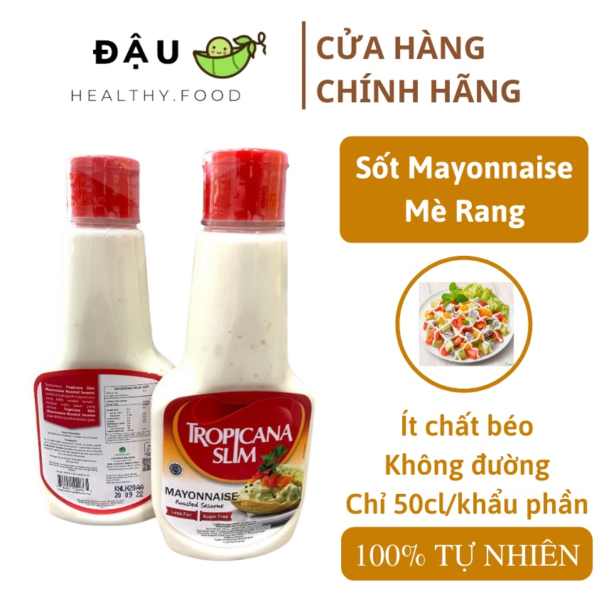 Sốt ăn kiêng 💥 GIÁ TỐT 💥 Sốt Mayonnaise Mè Rang Tropicana Slim Không đường, Ít Béo Dành người giảm cân, Tiểu Đường