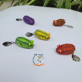 Mồi giả câu cá nhái mắt lồi lưỡi full titan chuyên câu lure cá lóc chẽm