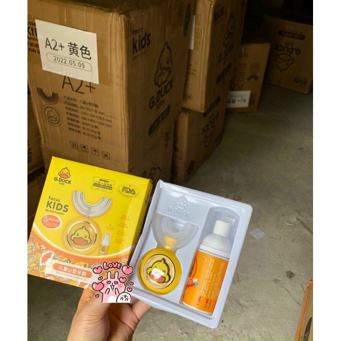 Bàn Chải Chữ U G.Duck Cho Bé, Bàn Chải Vịt Vàng Cao Cấp Cho Bé