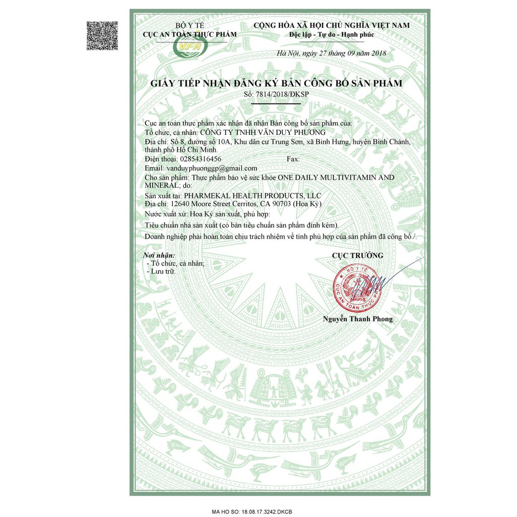 Viên Uống Bổ Sung Vitamin Và Khoáng Chất Pharmekal One Daily Multivitamin And Mineral 60 Viên 0304538 | BigBuy360 - bigbuy360.vn