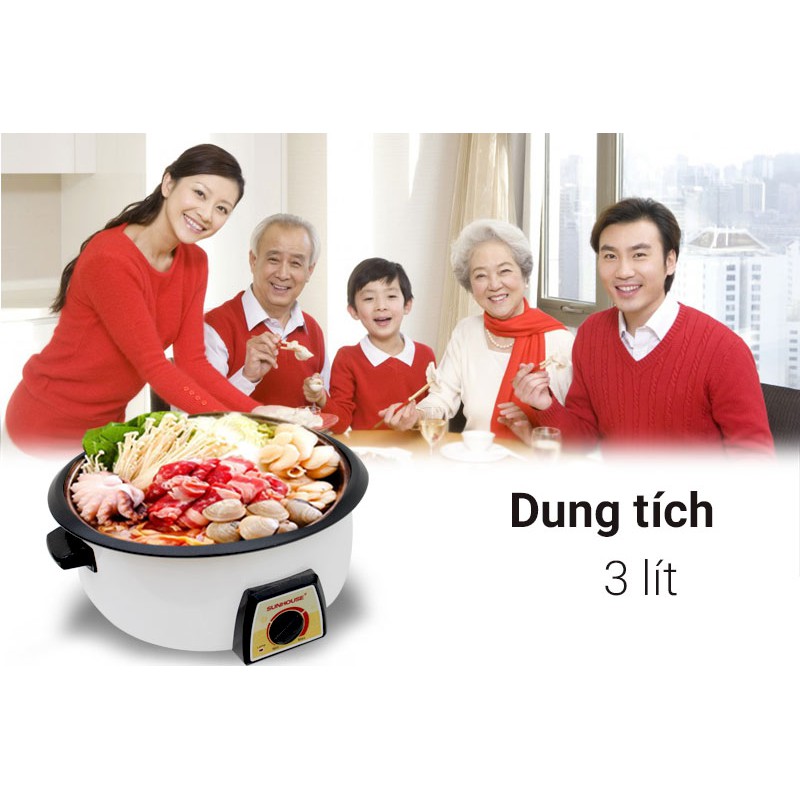 Lẩu Điện Cao Cấp SUNHOUSE SHD4521 Dung Tích 3 Lít Bền Đẹp, an Toàn