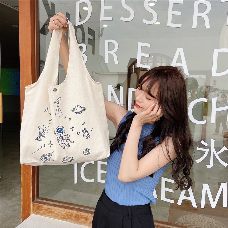 Túi tote vải canvas giá rẻ đeo chéo hàn quốc NAMIN STORE TT05