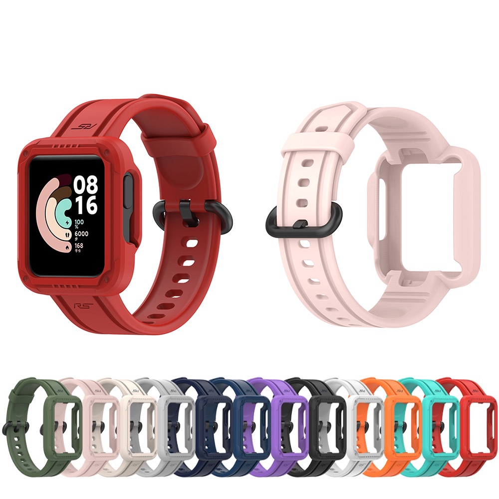 Mới Dây Đeo Thay Thế Chất Liệu Silicon Thiết Kế Sọc Gân Nổi Cho Xiaomi MI Watch 2 Lite