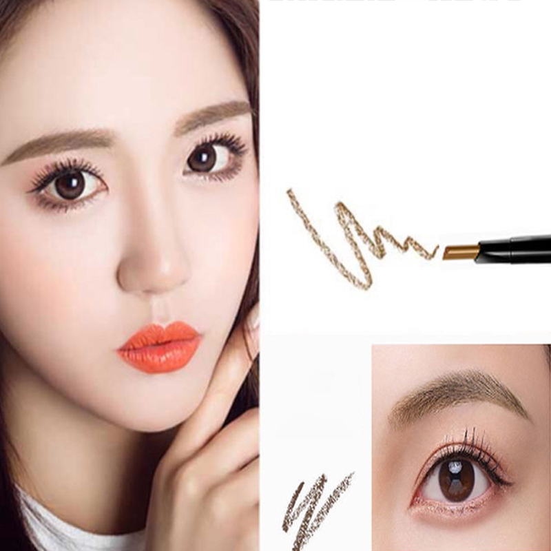 [Hàng mới về] Bút kẻ lông mày hai đầu dạng xoay trang điểm kháng nước và chống mồ hôi