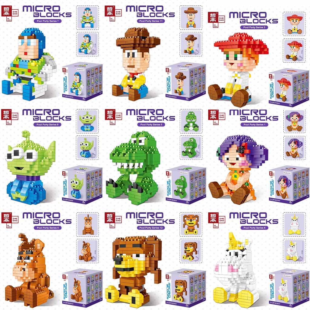 Mô hình lắp ráp 3D Toy Story-Buzz Lightyear-Woody-Jesse độc đáo