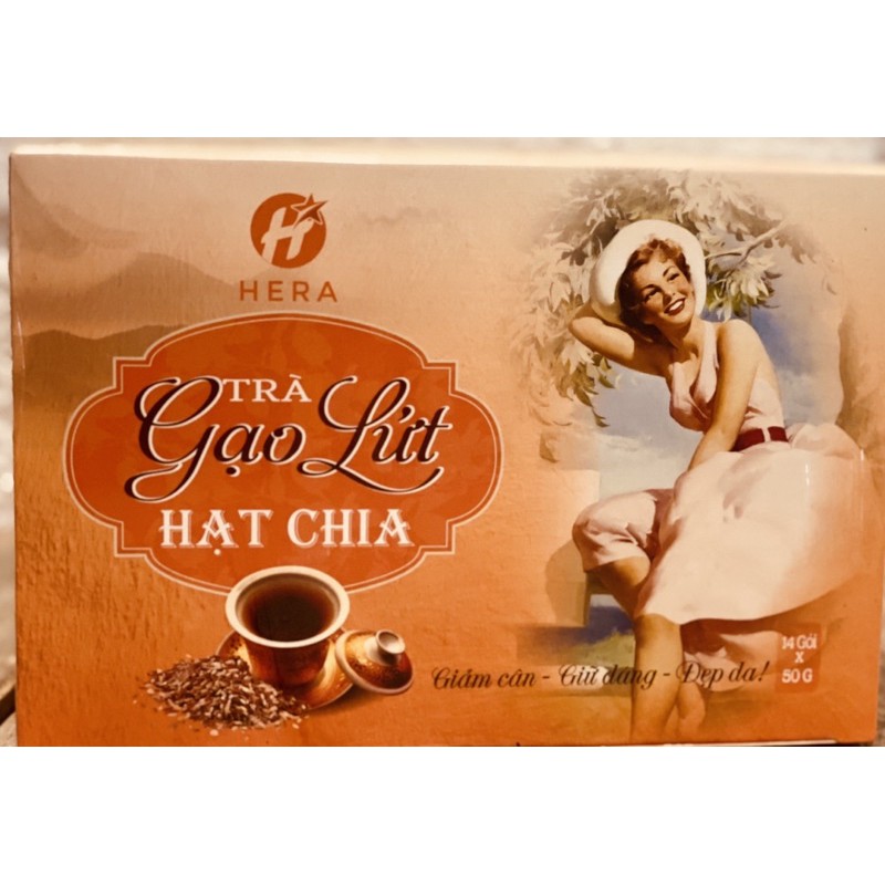 Trà gạo lứt hạt chia giảm cân Hera