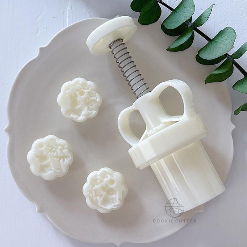 Khuôn Làm Bánh Trung Thu Hình Thỏ / Bông Hoa 3D Bằng Tre 20g Phong Cách Trung Hoa