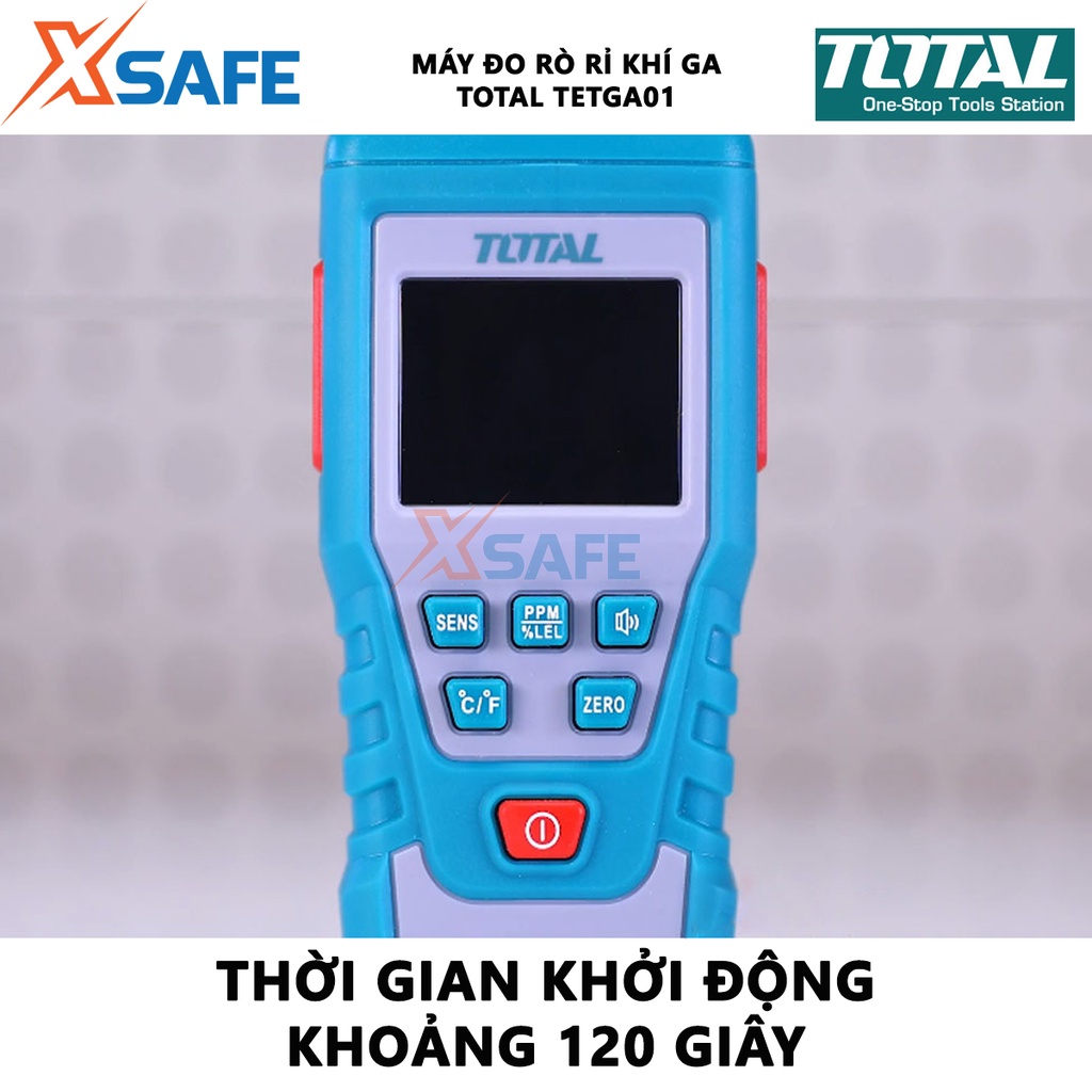Máy đo rò rỉ khí gas kỹ thuật số Total TETGA01 | thiết bị phát hiện rò khí gas, phạm vi 0 ~ 9999ppm (metan) - chính hãng
