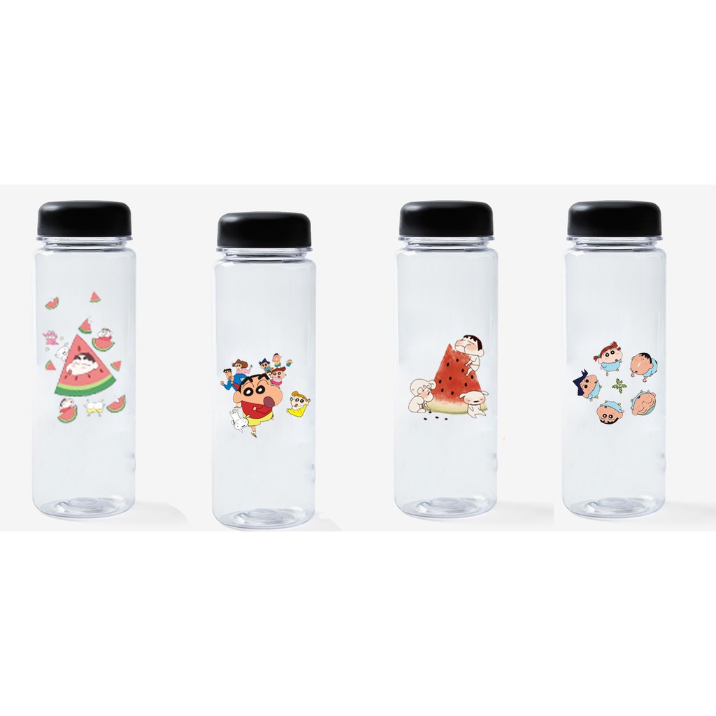 Bình nước shin cậu bé bút chì nhựa in màu BNI32 500ml bình nước hoạt hình bình nước dễ thương