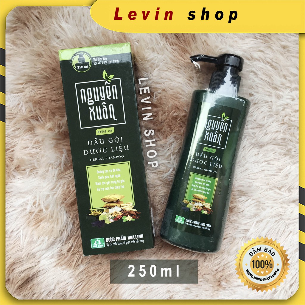 Dầu gội dược liệu Nguyên Xuân 250ml ( Màu xanh, có vòi ) - Dưỡng tóc, giảm tóc gãy rụng