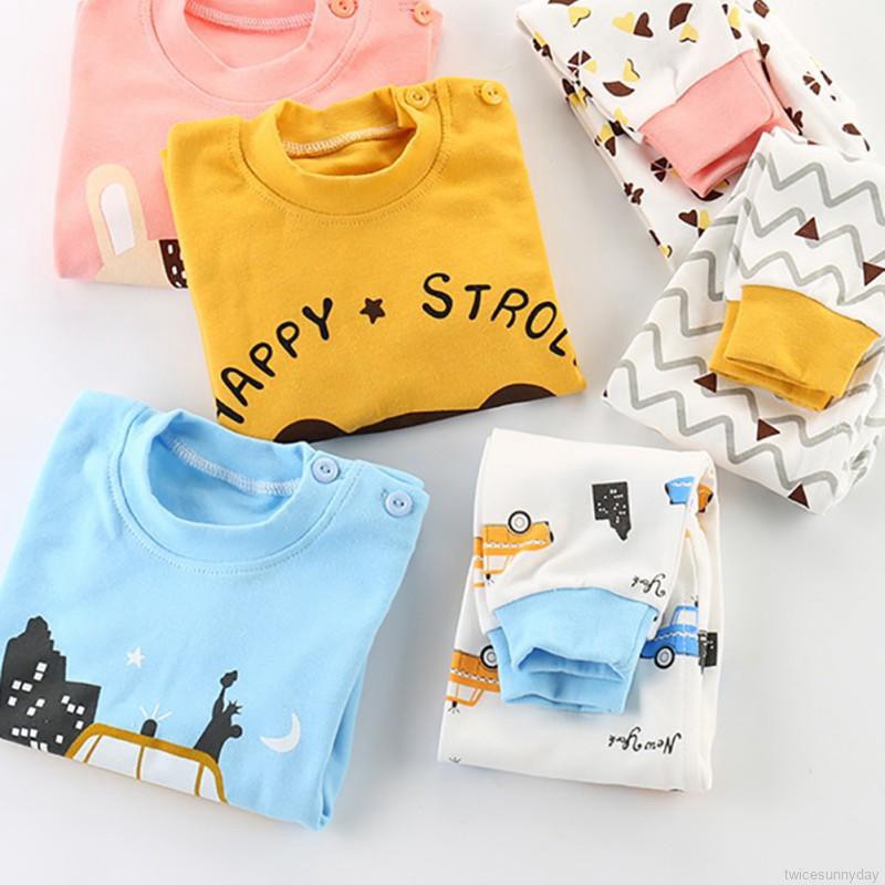 Set đồ ngủ hoạt hình xinh xắn hợp thời trang dành cho bé