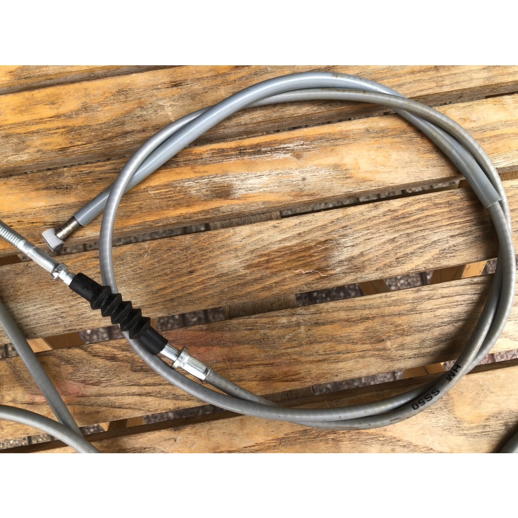 Bộ 4 dây : côn + thắng + Km + ga lưỡi gà cho xe honda 68-72 ghidong cao màu xám sáng ga lưỡi gà