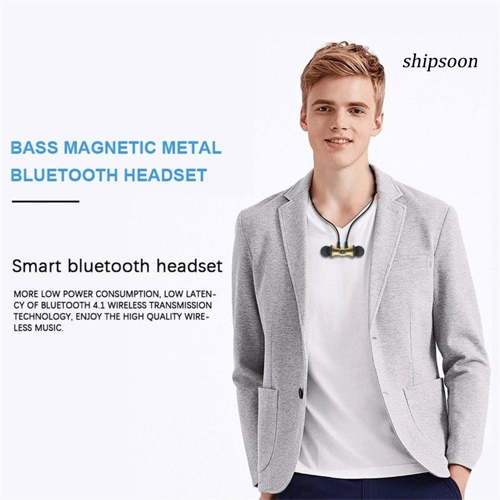 snej  Magnetic Wireless Bluetooth 4.2 In-Ear Stereo Earphone Sports Headphone with Mic