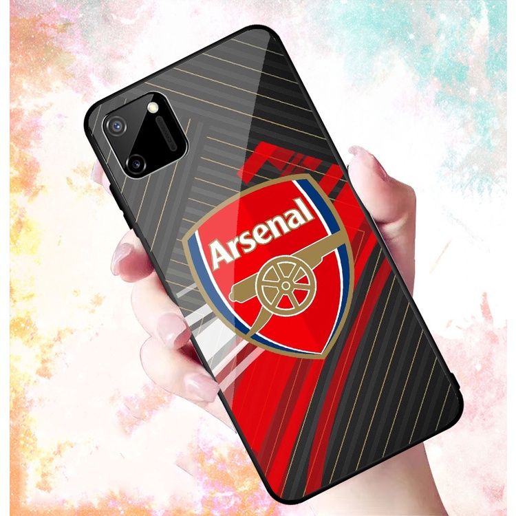 Ốp Lưng REALME C11, C21Y , C11 2021, C20, C25Y mặt kính cường lực cao cấp In hình Câu Lạc Bộ Bóng Đá