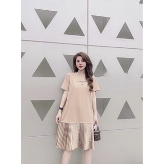 Váy cotton suông ly dập
