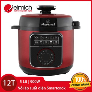 Nồi áp suất điện 5 lít elmich smart cook pressure cooker pcs-1801 900w chính hãng, bảo hành 12 tháng