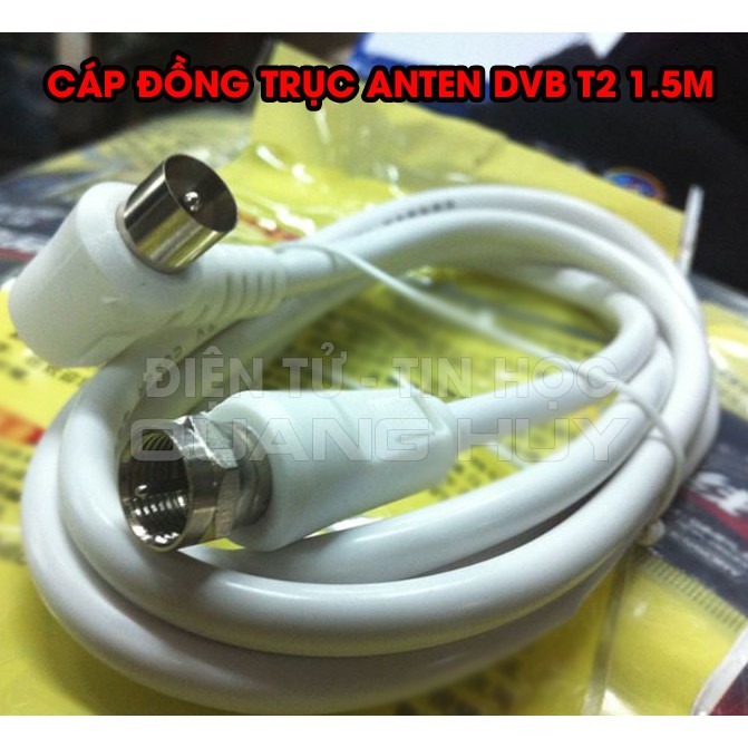 Cáp đồng trục 1.5m đúc sẵn ren và jack dùng cho anten DVB T2