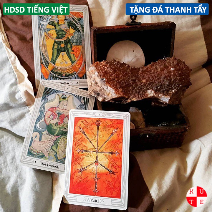 Bộ Bài Aleister Crowley Thoth Tarot 78 Lá Bài Tặng Hướng Dẫn Tiếng Việt Và Đá Thanh Tẩy C153