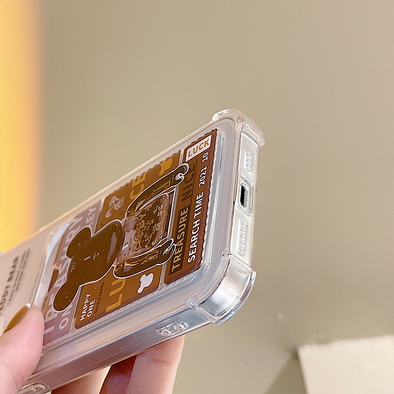 Ốp Điện Thoại Silicon TPU Mềm Trong Suốt Chống Sốc Có Ngăn Đựng Thẻ Cho Iphone 13 Pro Max 12 11 Pro Max Xs X Xr 6s Plus 8 7 Plus Se20