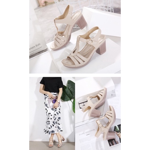 Sandal Big Size Đen|Kem|Hồng - 5249