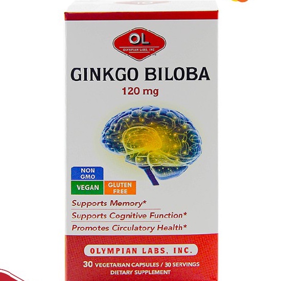 Viên Uống Bổ Não Olympian Labs Ginkgo Biloba 120 mg.Tăng Cường Tuần Hoàn Não,Tăng Trí Nhớ