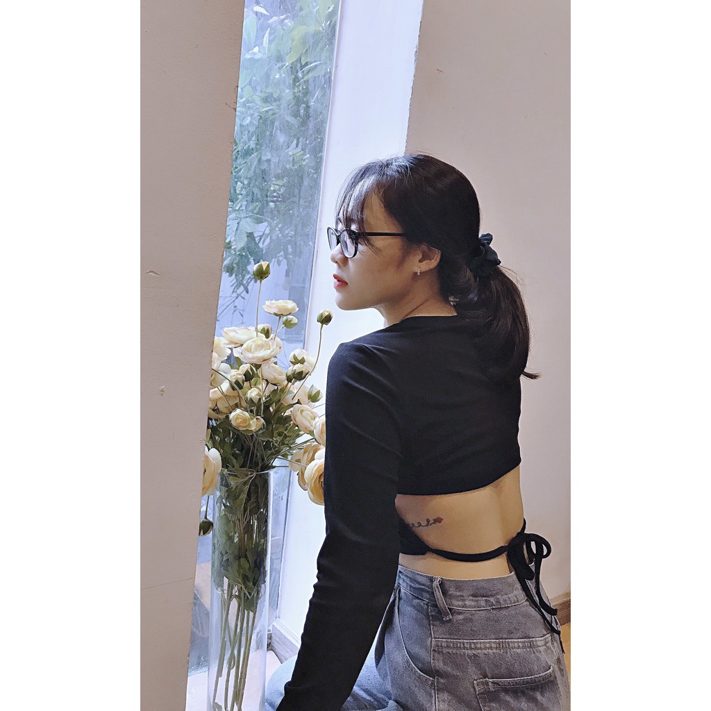 [Mã WAFAM22 hoàn 15% tối đa 50k xu đơn 150k] Áo Tay Dài Hở Lưng - LA BOUTIQUE | BigBuy360 - bigbuy360.vn