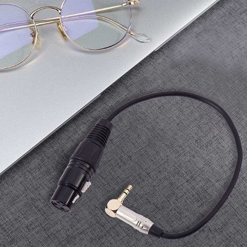 Dây Cáp Chuyển Đổi Âm Thanh 0.3m 90 Độ 3.5mm Trs Sang Xlr 3pin Chuyên Dụng Cho Đàn Guitar Điện