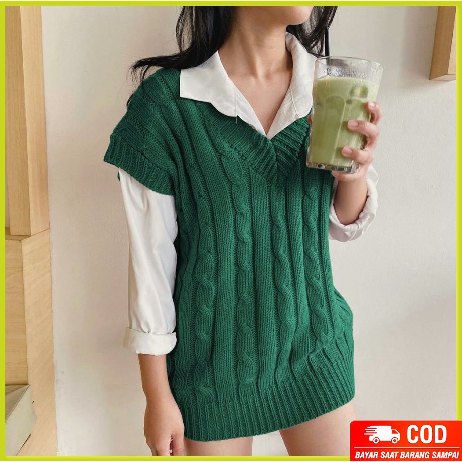 GREE Áo sát nách dệt kim phong cách Hàn Quốc cao cấp hàng mới nhất 2021Top V Zalia cho nữ