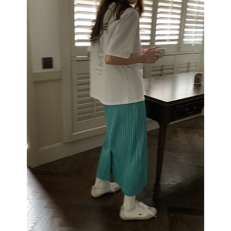 Chân Váy Midi Chữ A Lưng Cao Màu Trơn Phong Cách Hàn Quốc Thời Trang Mùa Hè 2 Màu Tùy Chọn | BigBuy360 - bigbuy360.vn