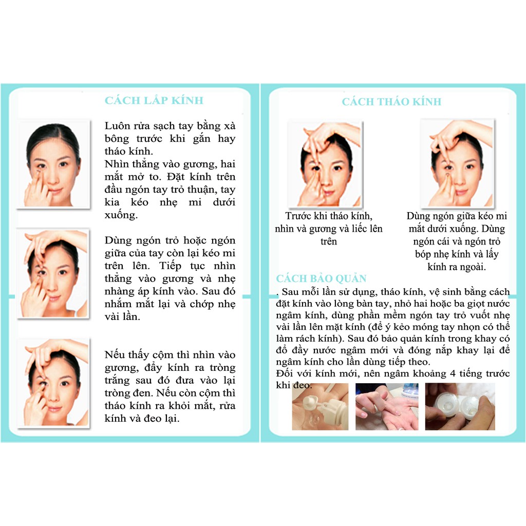 Lens 1 ngày cận 1-8 độ không màu lens cận 1 day kính áp tròng 1 ngày Korea chính hãng