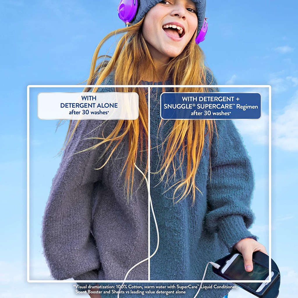 Hạt thơm &amp; giữ màu cho áo quần Snuggle SuperCare in-Wash Scent Booster Lilies and Linen 538g (Mỹ)