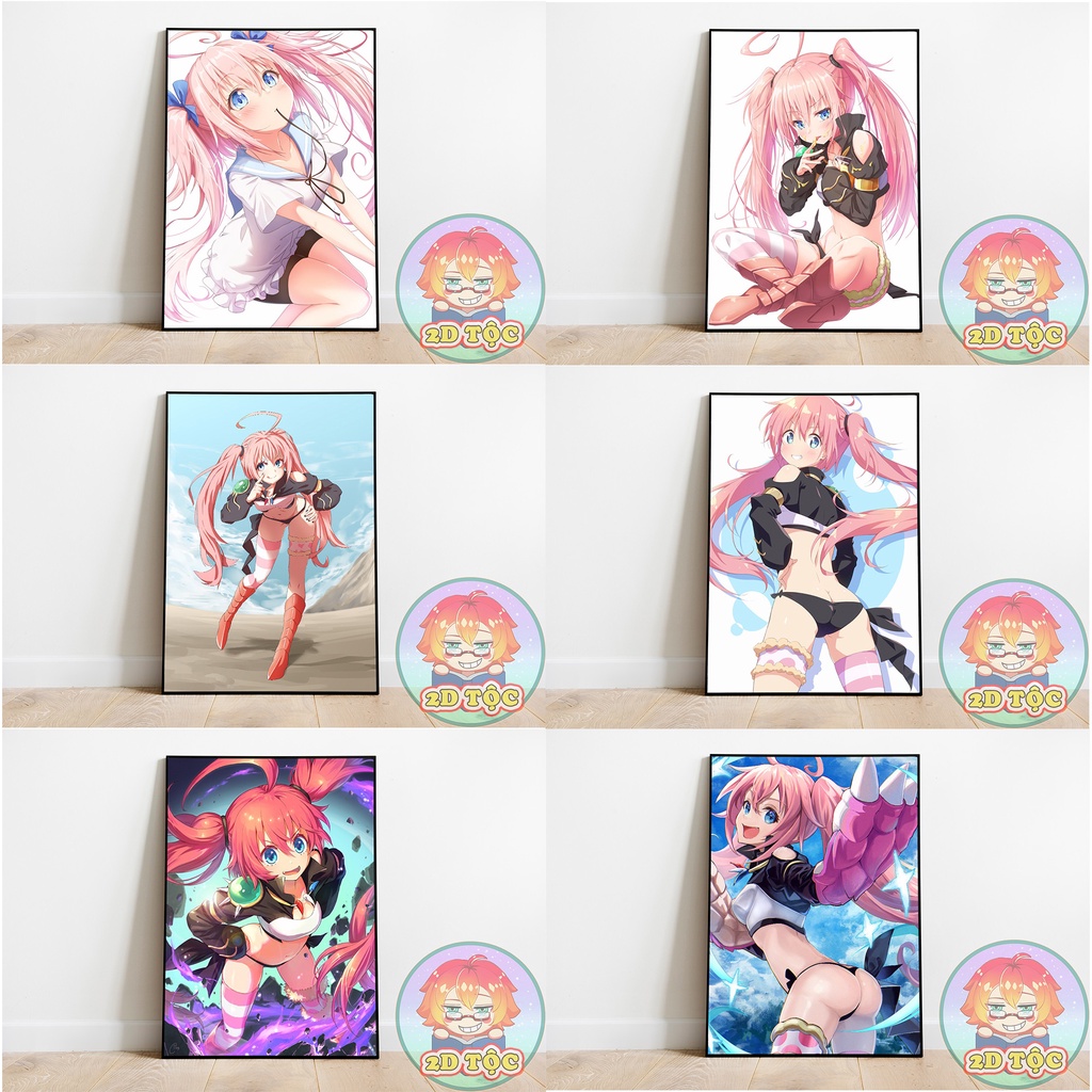 TRANH POSTER A3 MILIM ANIME MANGA CHUYỂN SINH THÀNH SLIME CHẤT LIỆU GIẤY CAO CẤP - 2D TỘC SHOP