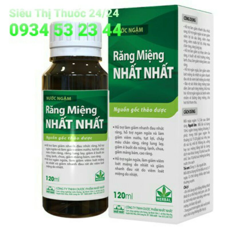 NƯỚC NGẬM RĂNG MIỆNG NHẤT NHẤT CHAI 120ML