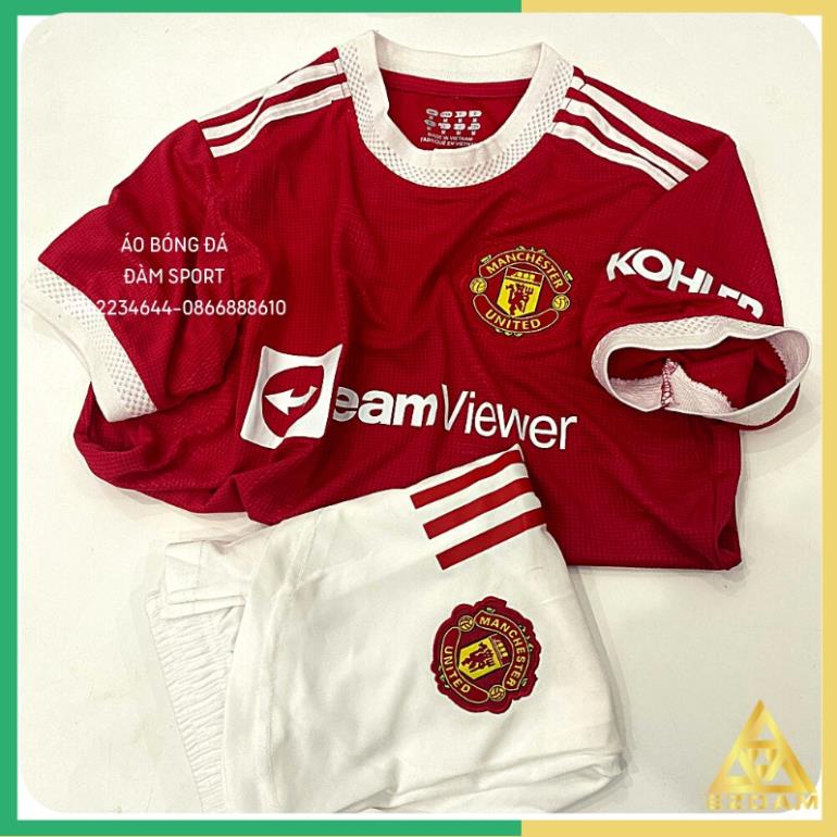 Áo Đá Bóng CLB MU Cao Cấp mùa 2022 Quần Xẻ Tà, Quần Áo Đá Banh Manchester United ⚡
