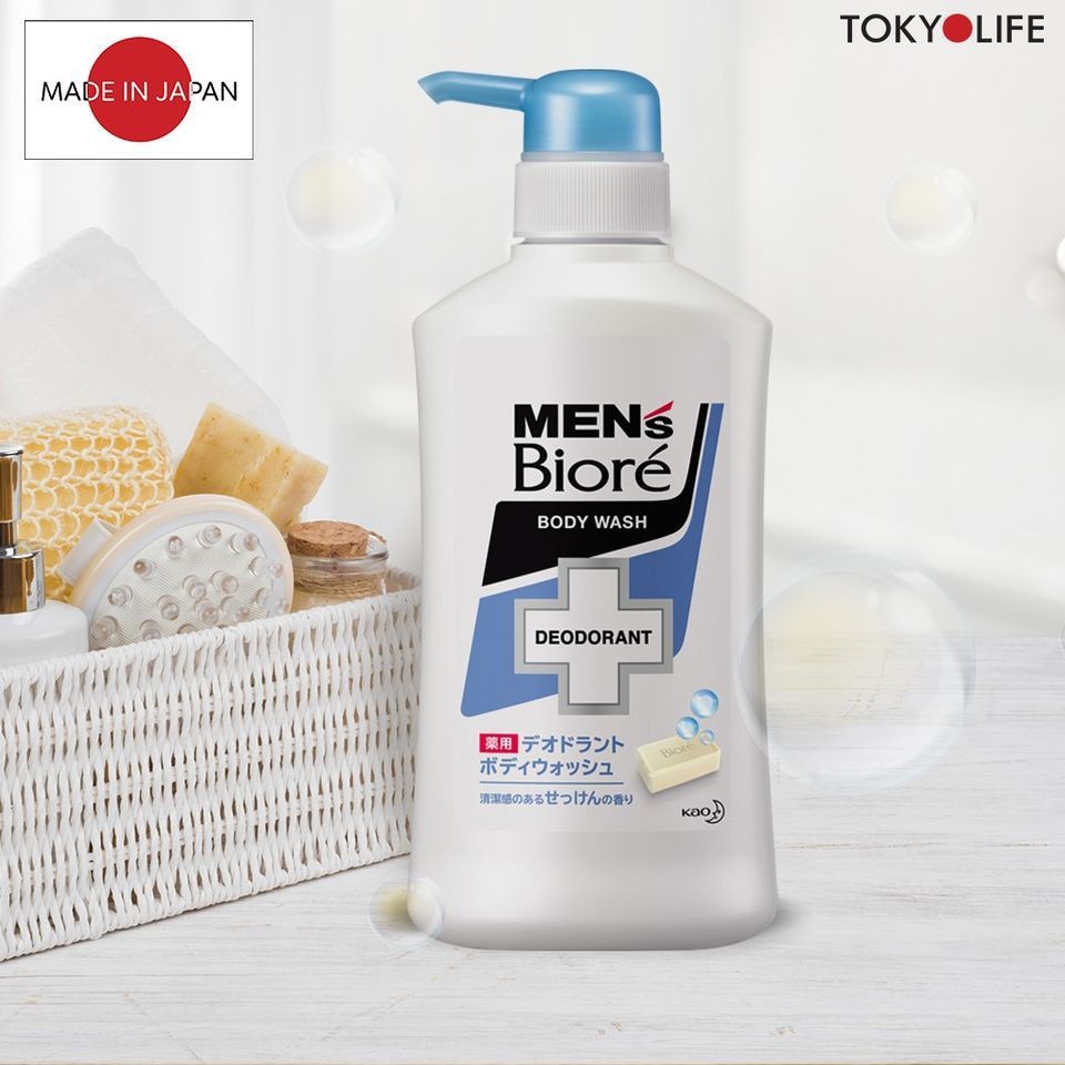 Sữa tắm khử mùi men's Biore xà phòng thơm mát 440ml