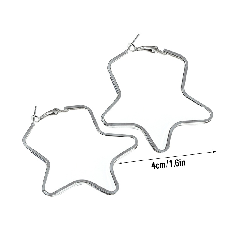 Cặp Bông Tai Trái Tim Ngôi Sao Năm Cánh Thời Trang Nữ