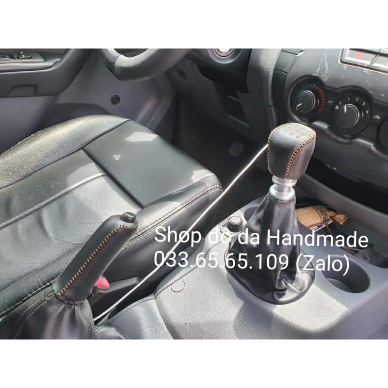 Bọc da cần số & phanh tay xe Ford ranger số sàn