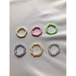 Basic Colorful Ring ~ nhẫn hạt cườm màu sắc pastel trendy