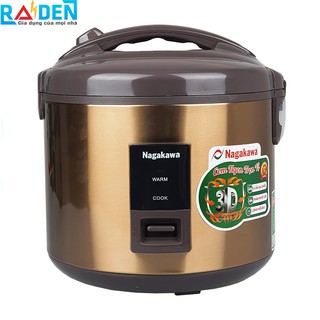 Nồi cơm điện nắp gài 2.8L Nagakawa NAG0121 thích hợp gia đình 6 - 8 người ăn