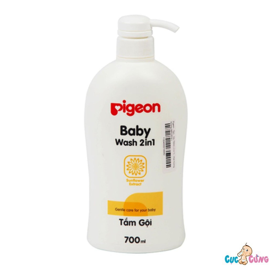 Sữa tắm gội Pigeon 2 trong 1 700ml, tặng chai 200ml