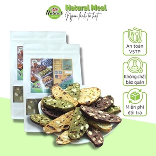 Bánh Biscotti nguyên cám mix nhiều vị, bánh không đường, giàu dinh dưỡng dành cho người tiểu đường và tim mạch