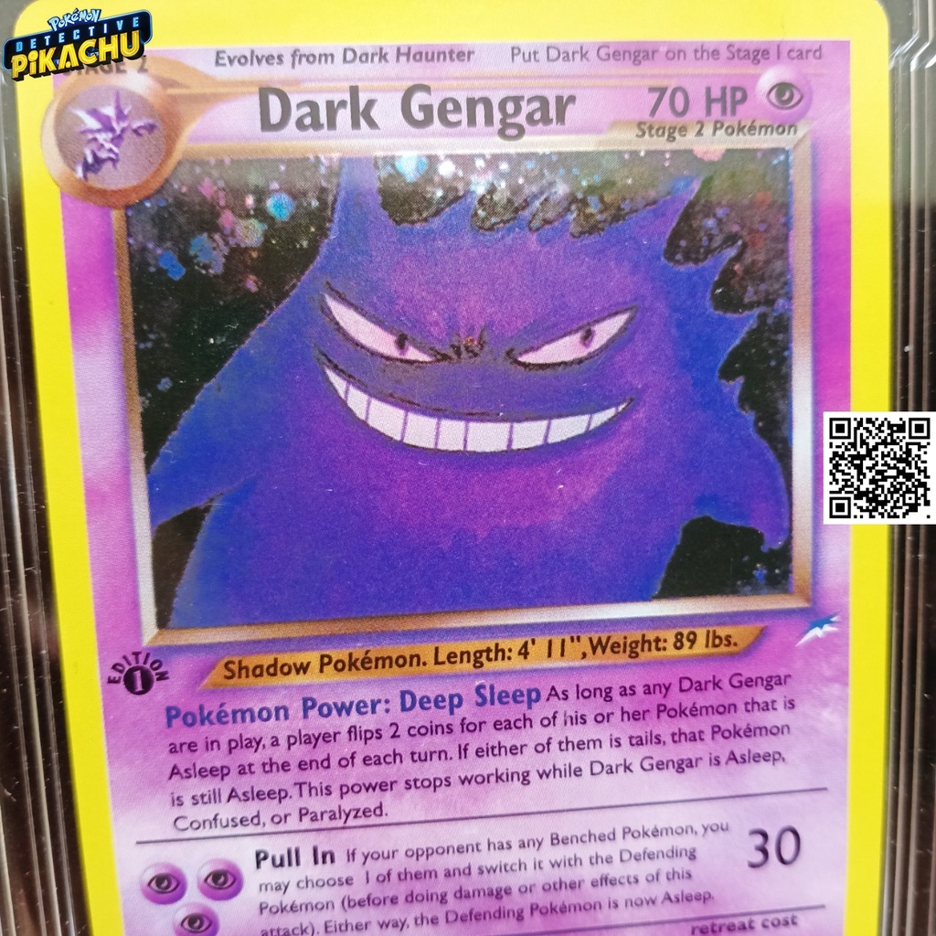 Thẻ Game nitendo 2003 Pokémon Dark Gengar 6 105 Bóng ma tiến hóa cấp 3 1459 d7